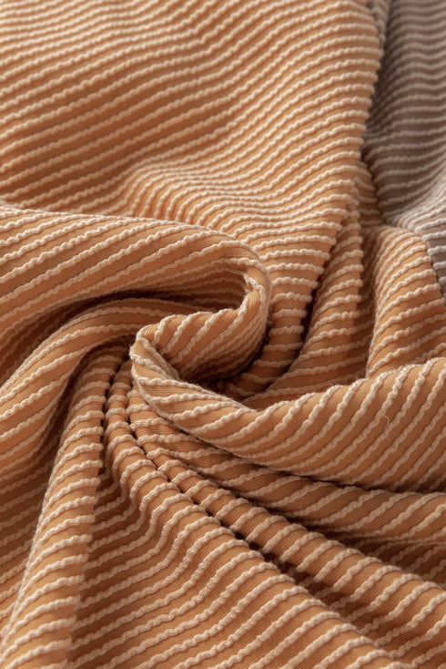 Corded Textured Long Sleeve Pullover And Pant Set