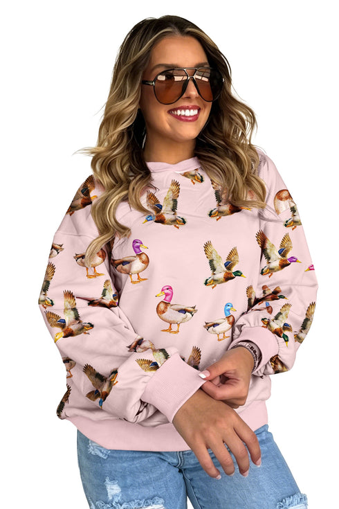 Western Motif Drop Shoulder Long Sleeve Sweatshirt