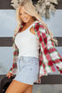Southern Belle Casual Plaid Button Front Shacket