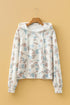 Camouflage Print Relaxed Drawstring Active Pullover Hoodie