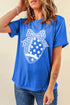 Leopard Bow Polka Dot Print Graphic Tee