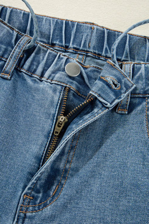 Exclusive Washed Super Wide Leg Denim Jeans