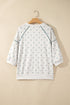 Polka Dot Piping Trim Relaxed Silhouette Top