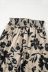 Bohemian Floral Print Smocked High Waist Wide Leg Pants
