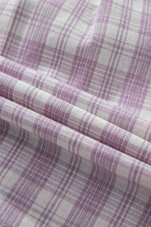 Southern Belle Checkered Plaid Loose Fit Hooded Shacket