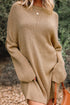 Oversized Drop Shoulder Exposed Seam Sweater Dress