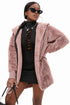 Chic Soft Fleece Hooded Open Front Jacket