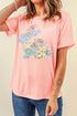 Vibrant Patchwork Bunny Motif Printed Graphic Tee