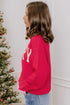 Drop Shoulder Round Neck Letter Print Sweater