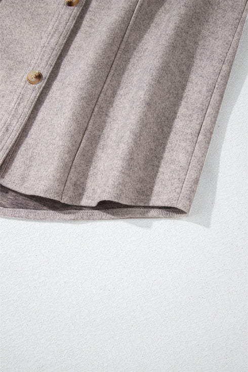 Casual Flap Pocket Turn Down Collar Buttoned Jacket