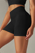 High Waisted Seamless Ribbed Performance Biker Shorts