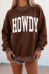 Howdy Polka Dot High Neck Baggy Pullover Sweatshirt