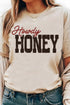 Howdy Honey Western Letter Print Graphic Tee