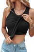 Ribbed Stretch Slim Fit Padded Tank Top