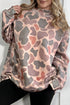 Mock Neck Camouflage Print Western Pullover Sweatshirt