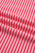 Striped Ribbed Patchwork Mock Neck Baggy Pullover Short Set