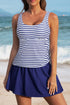 Empire Waist Ruched Side Tie Tankini Set