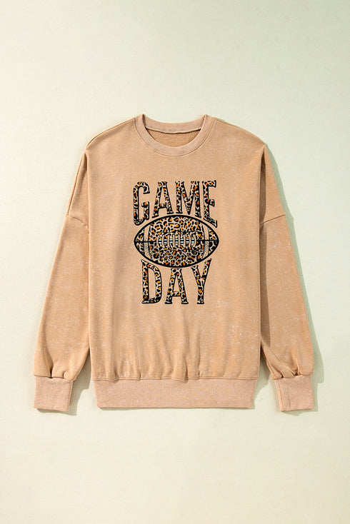 Oversized Mineral Wash Graphic Print Split Hem Sweatshirt