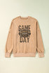 Oversized Mineral Wash Graphic Print Split Hem Sweatshirt