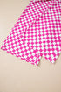 Checkered Print Half Sleeve Two Piece Loungewear Set