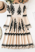 Abstract Print Fringe Tassel Bohemian Western Mini Dress