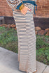 Striped V Neck Long Sleeve Lounge Set