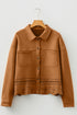 Faux Suede Western Retro Hollowed Detail Jacket
