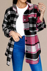 Paneled Checked Button Front Plaid Shacket