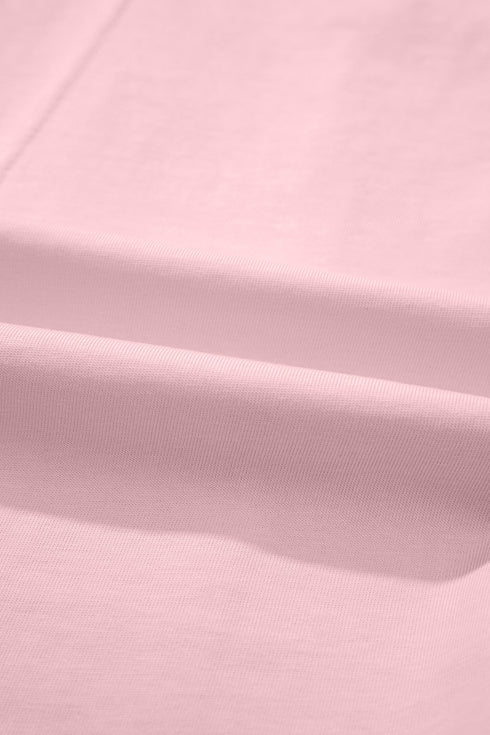 Solid Cotton Stitched Detail Loose Tank Top Short Set