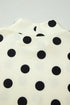 Vintage Inspired Polka Dot Mock Neck Dolman Top