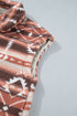 Geometric Print Fleece Metal Button Placket Shift Silhouette Vest