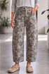 Camouflage Print Shift Ankle Length Denim Jeans
