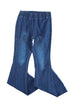 Exclusive Distressed Bell Bottom Flare Denim Jeans