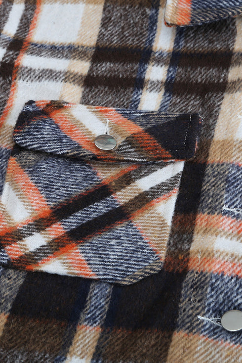 Relaxed Fit Brushed Plaid Button Down Shirt