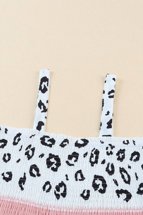 Leopard Mixed Print Western Pocketed Jumpsuit