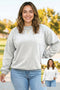 Mock Neck Exposed Seam Reversible Double Sweatshirt
