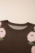Floral Print Drop Shoulder Relaxed Pullover Sweater
