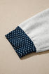Polka Dot Patchwork Mock Neck Pullover Short Set