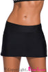Wide Waistband Smooth Stretch Mini Swim Skirt