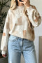 Floral Patchwork Mock Neck Long Sleeve Sweatshirt