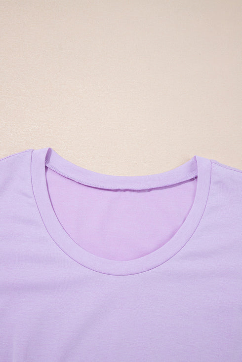 Casual Mineral Wash Drawstring Wide Leg Pant Set