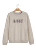 God Is Good Western Embroidered Letter Crewneck Pullover Sweatshirt
