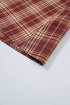 Vintage Plaid Knot Front Smocked High Waist Midi Dress