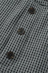 Textured Waffle Knit Buttoned Drawstring Short Set