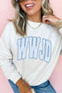 Polyester Wwjd Letter Print Crew Neck Sweatshirt