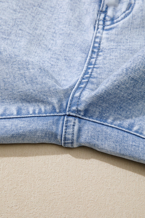 Cotton Polyester Denim Pull On Barrel Jeans