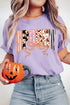 Polyester Cotton Letter Print Round Neck Tee