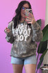 Retro Camouflage Jesus Loves You Print Relaxed Hoodie