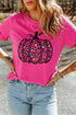 Leopard Print Pumpkin Graphic Pattern Statement Tee