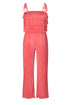 Solid Ruffle Tiered Cami Pleated Wide Leg Pant Sets